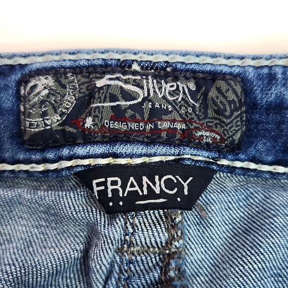 SILVER JEANS Francy Distressed Denim Mid Mini Skirt (W31) - Picture 11 of 13